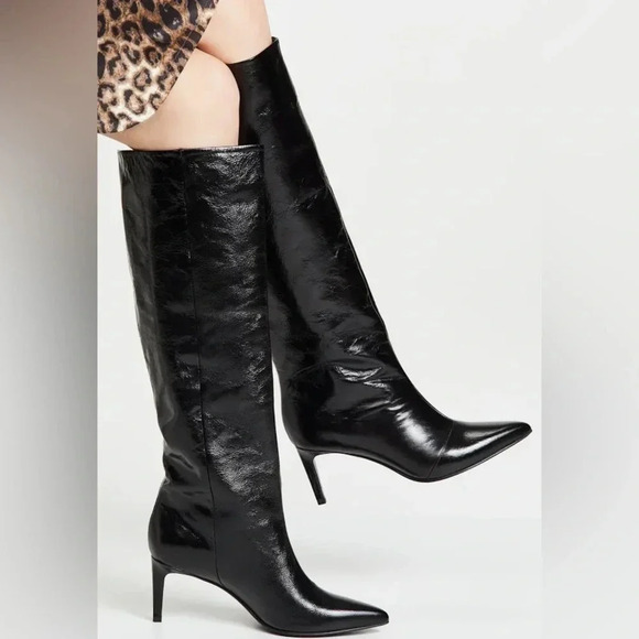 RAG & BONE BEHA KNEE HIGH WHITE CRINKLE 7 - Picture 9 of 9